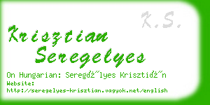 krisztian seregelyes business card